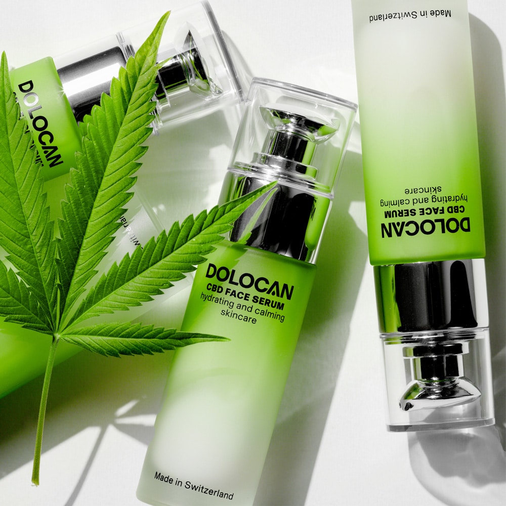 DOLOCAN Sérum visage CBD – soin intensif au cannabidiol. Favorise la régénération de la peau et protège contre les agressions extérieures. Vegan et naturel.