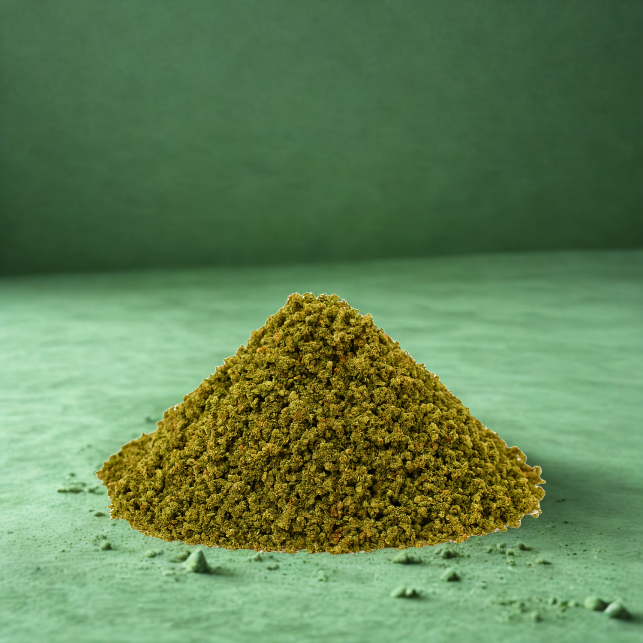 Fleurs de chanvre CBD finement broyées – Green Passion CBD Crunch issues de culture indoor suisse. Utilisation polyvalente avec des arômes naturels.