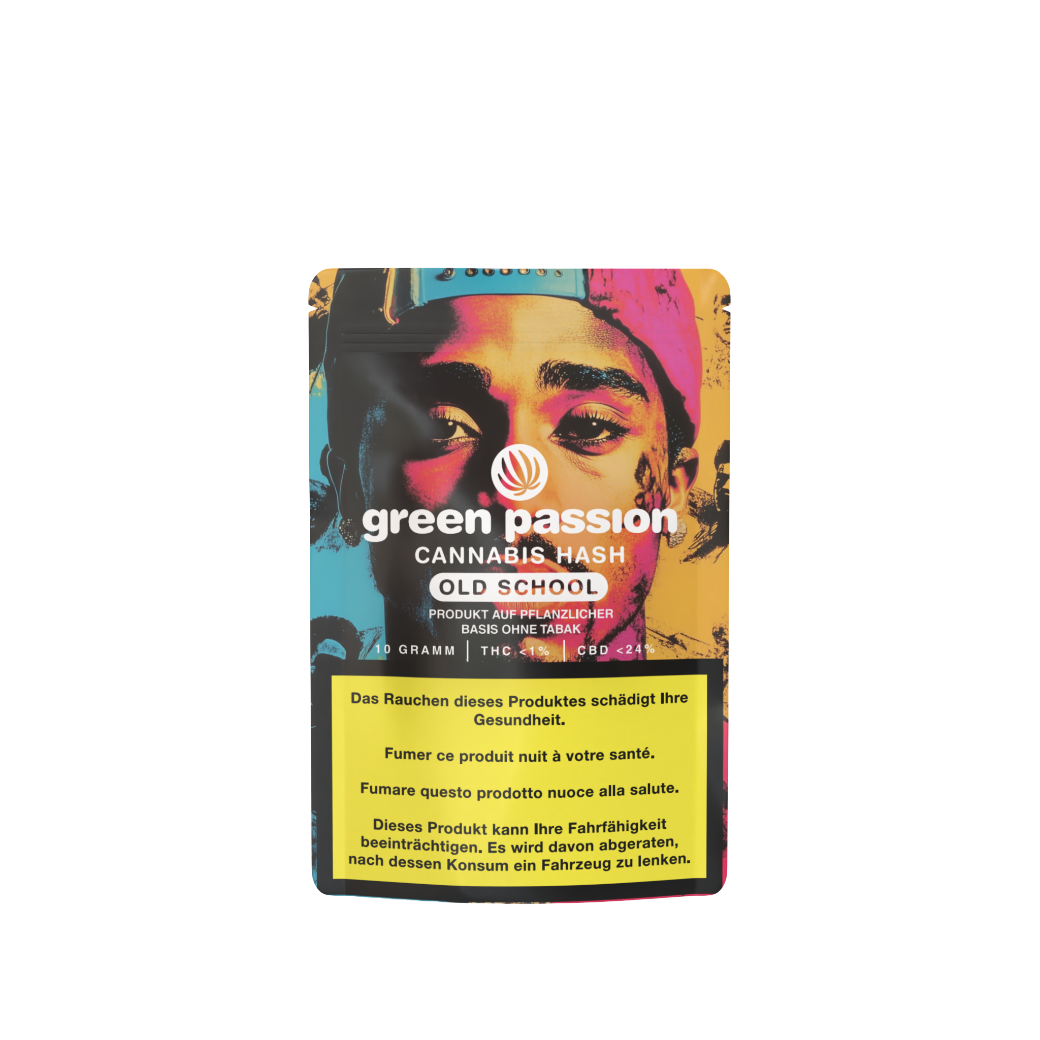 Green Passion CBD Hash Old School dans un emballage de haute qualité, hermétique, pour une fraîcheur maximale et une qualité supérieure.