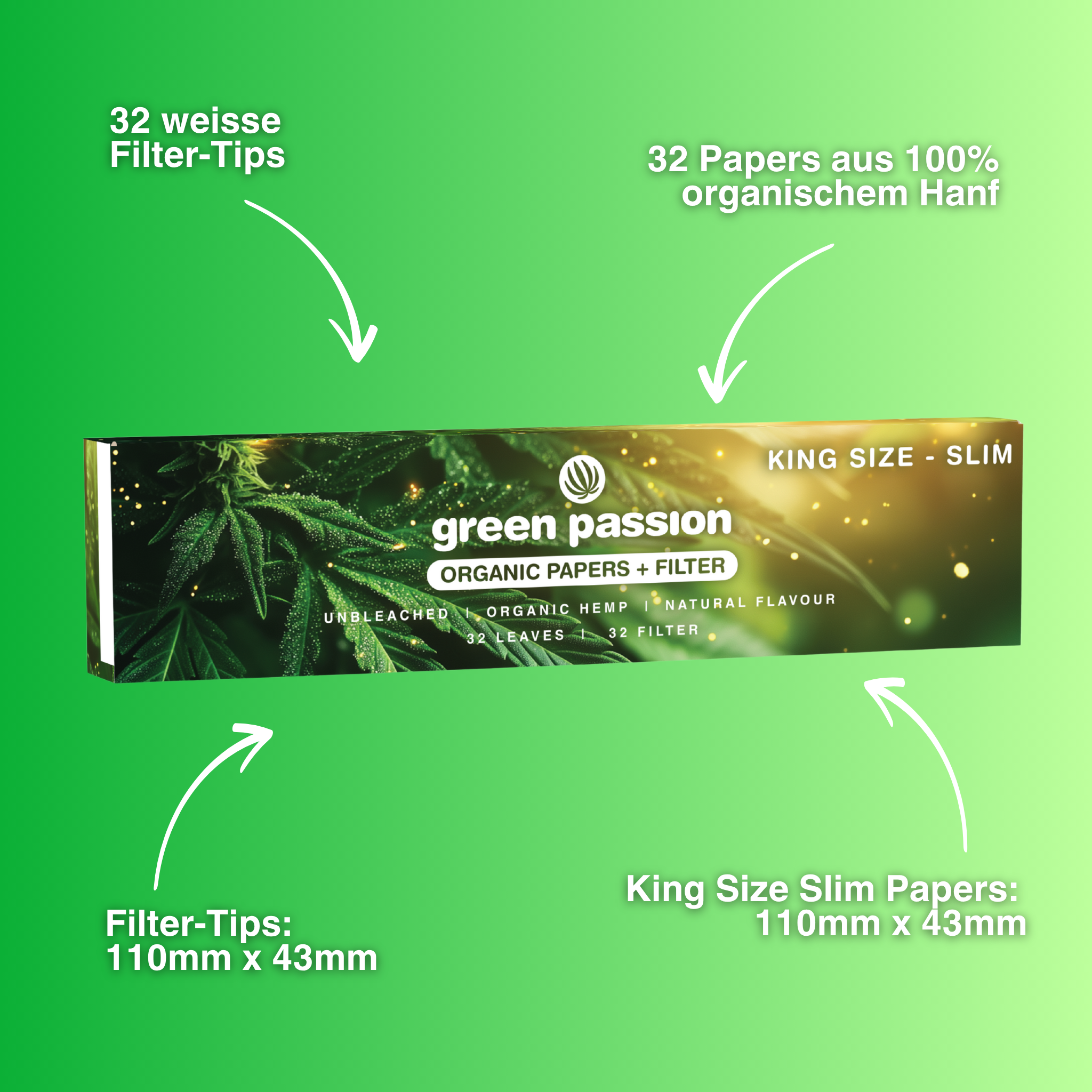 Green Passion – Papers + Filter Tips