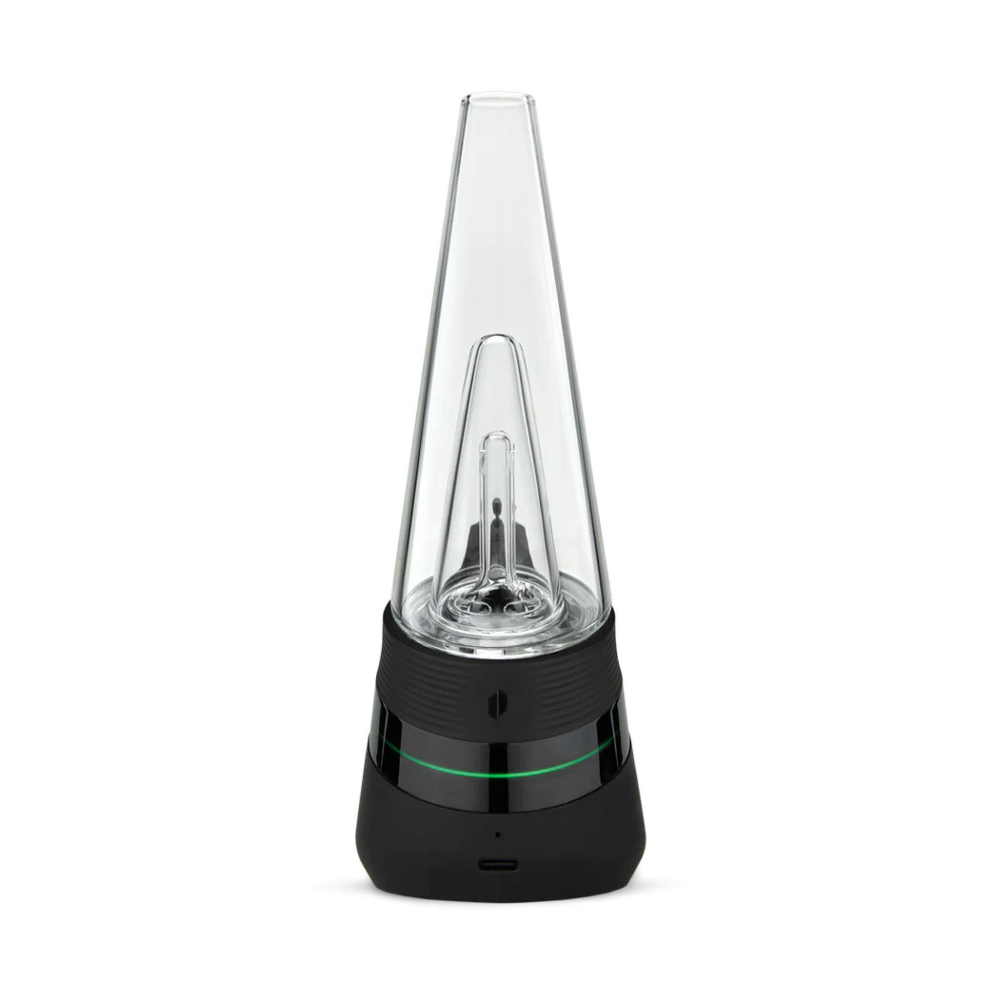 Moderner Puffco Peak E-Rig Dab Vaporizer mit elegantem, konischem Design und transparentem Glasteil, ideal für präzises und smartes Verdampfen.