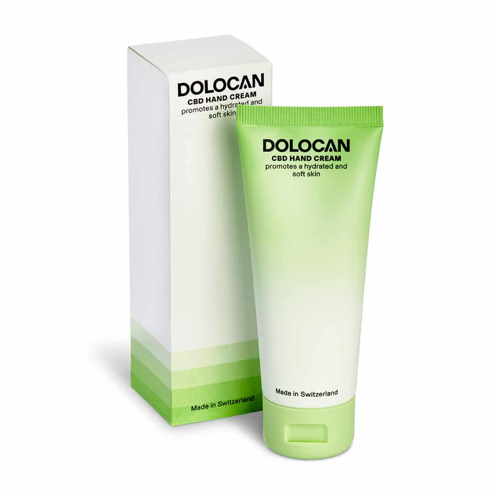 DOLOCAN Crème pour les mains au CBD 75 ml – crème hydratante et nourrissante au CBD pour les mains sèches. Idéale pour un soin intensif.